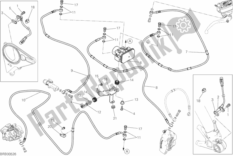 All parts for the Braking System Abs of the Ducati Diavel Xdiavel S USA 1260 2017
